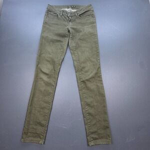 prAna Skinny Jeans Women's 2/26 Green Stretch Slim Fit Low Rise Casual Pants